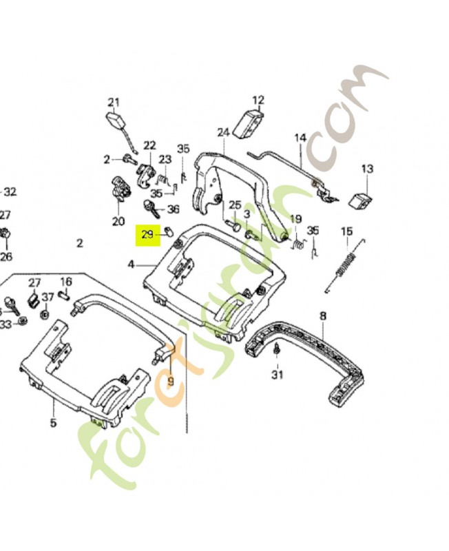 Douille de poignée Honda 91553VE0000