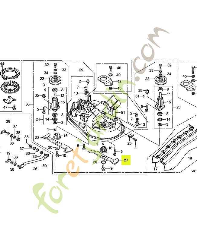 Lame, g. réf. Honda 80394Y09003