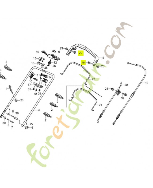 Collier poignée  Honda référence 91551VK8N60