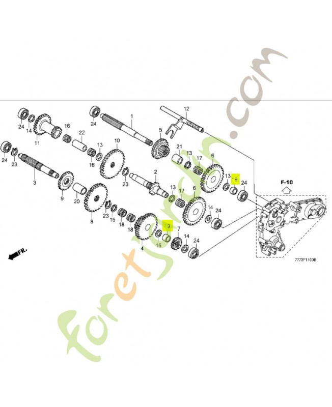Douille d'ecartement Honda 91551777000