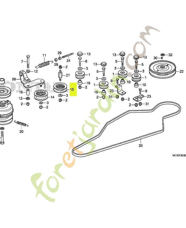 Poulie réf. Honda 80255Y09003