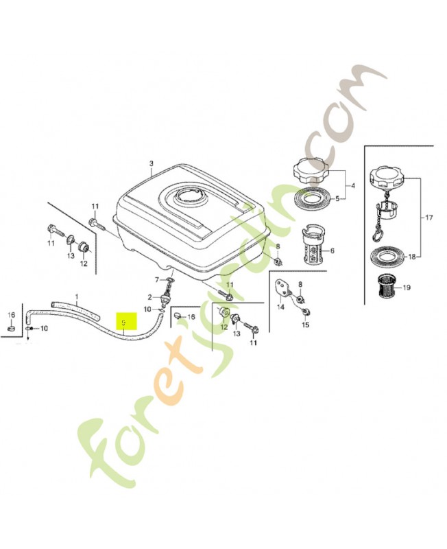 Tuyau fuel Honda 91424Z5F804