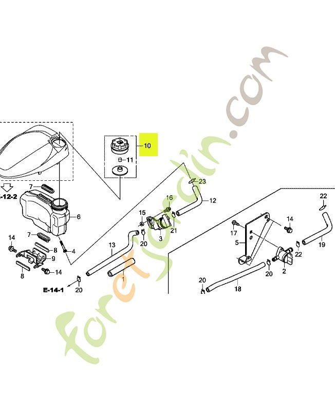Bouchon de réservoir réf. Honda 17620Z9L800