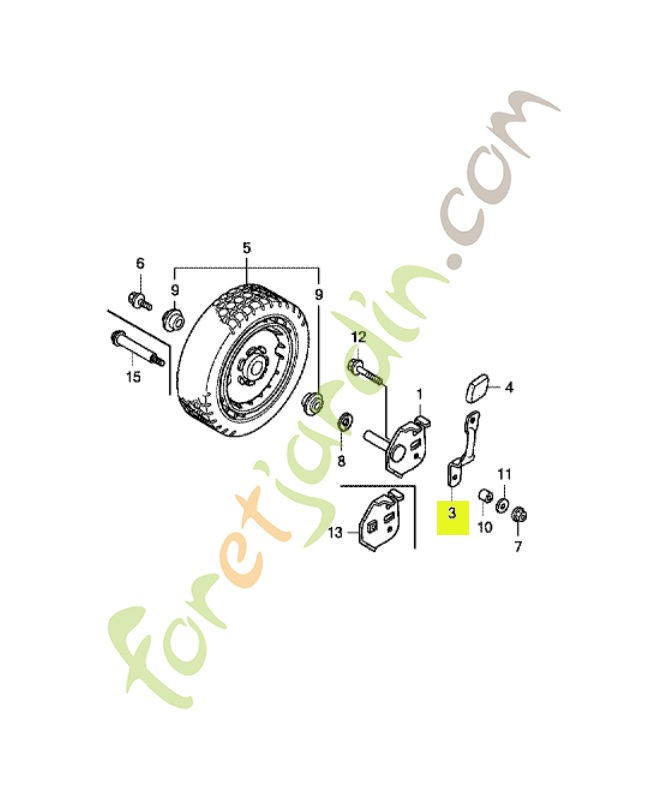 Plaque de regulateur av. réf. Honda 42951VH7L50