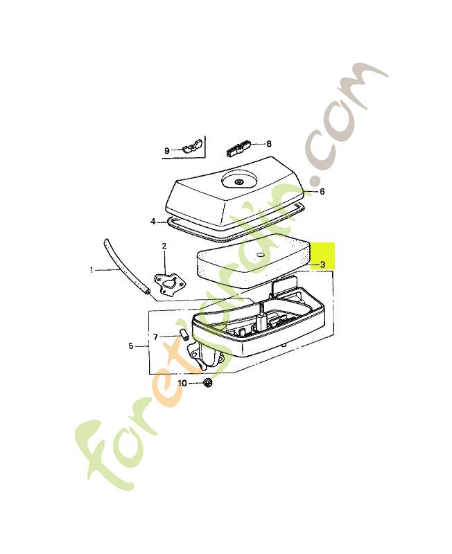 Element de filtre a air réf. Honda 17211ZG1700