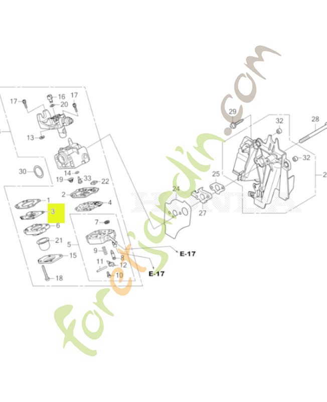 Membrane réf. Honda 16013Z0H003
