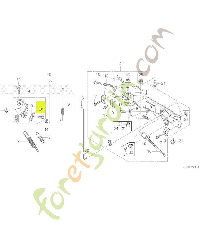 Boulon de bride, 6x10 réf. Honda 957010601000