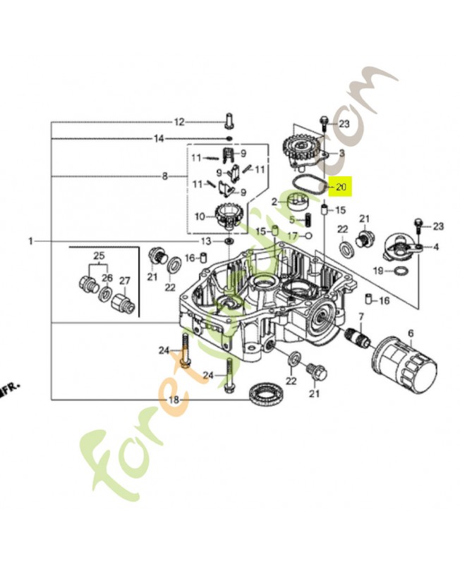 Joint torique pompe a huile  - Réf. Honda 91302Z6M003