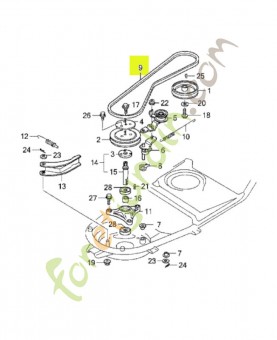 Courroie en v (bando sb-42) réf. Honda 23161VA8003
