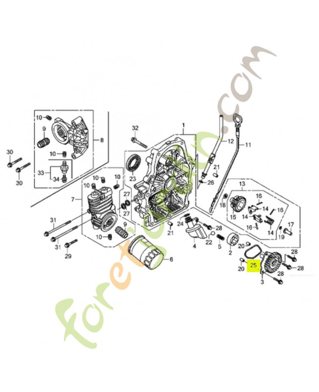 Joint torique pompe a huile - Réf. Honda 91302Z6L003