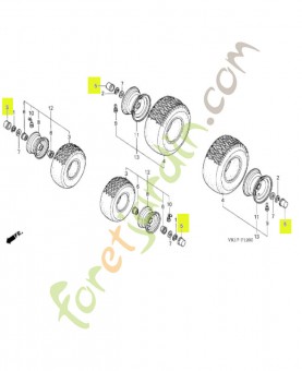 Chapeau de roue réf. Honda 80260VK1003