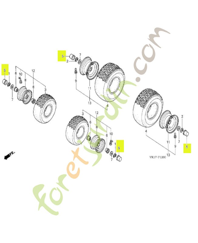 Chapeau de roue réf. Honda 80260VK1003