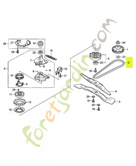 Courroie en v (3l-38.6) réf. Honda 22431VH7T31