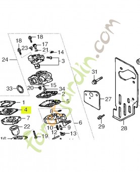 Membrane, dosage réf. Honda 16013ZM3004
