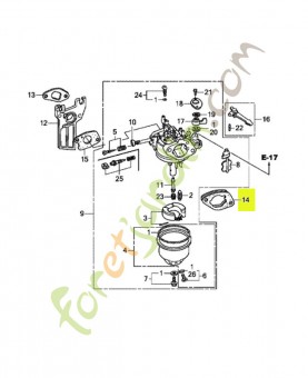 Entretoise comp. carburat réf. Honda 16220ZE6010