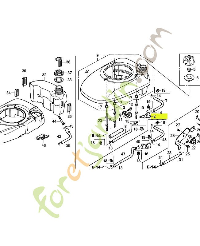 Robinet carburant réf. Honda 16950ZM0003