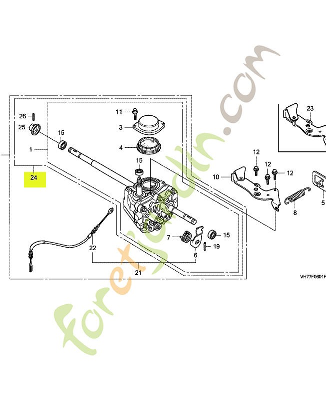 Ens. boite de vitesses réf. Honda 20001VE5A01