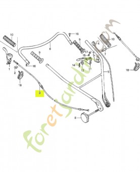 Cable comp. accelerateur réf. Honda 17910734000