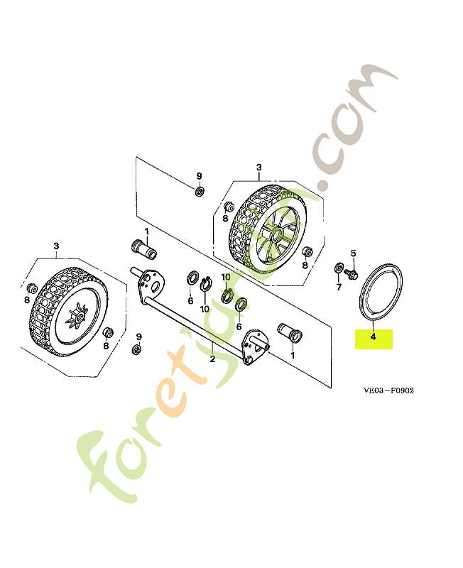 Chapeau de roue av. *nh31 réf. Honda 44719VE0751ZA