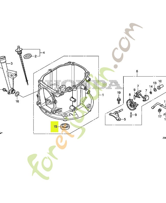 Joint d'etancheite d'huil réf. Honda 91202Z9L003