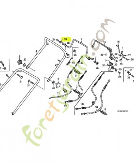 Ressort de retour d'arret réf. Honda 75118VA3J00
