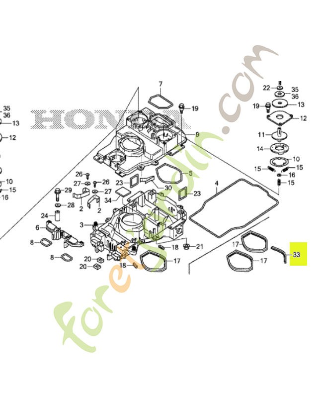 Joint c, carter du moteur réf. Honda 76114VP7A00