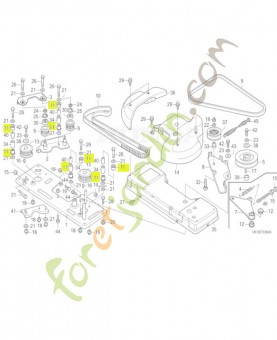 Balai, bride 12x12 réf. Honda 76186VK1E11