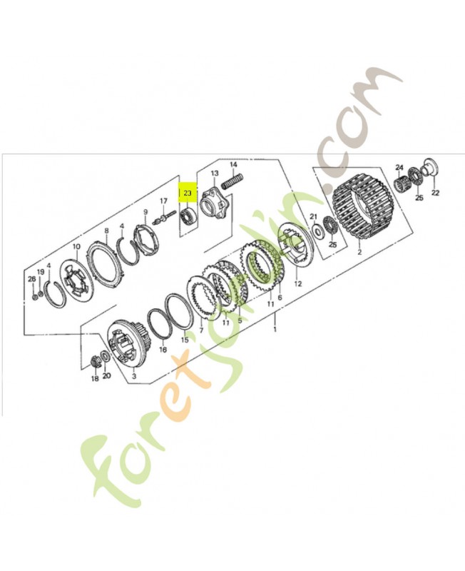 Roulement a billes 6905 Honda 91001MG7000