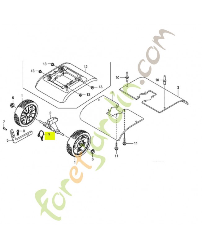Clavette d'essieu 1/4X1-3/8 réf. Honda 90755V25000