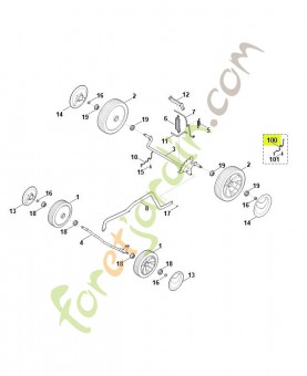 Butée essieu gauche