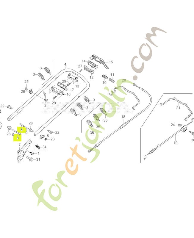 Goupille, 8mm réf. Honda 53158VR8N00