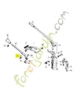 Axe de charnière de levier  Honda 90751735000