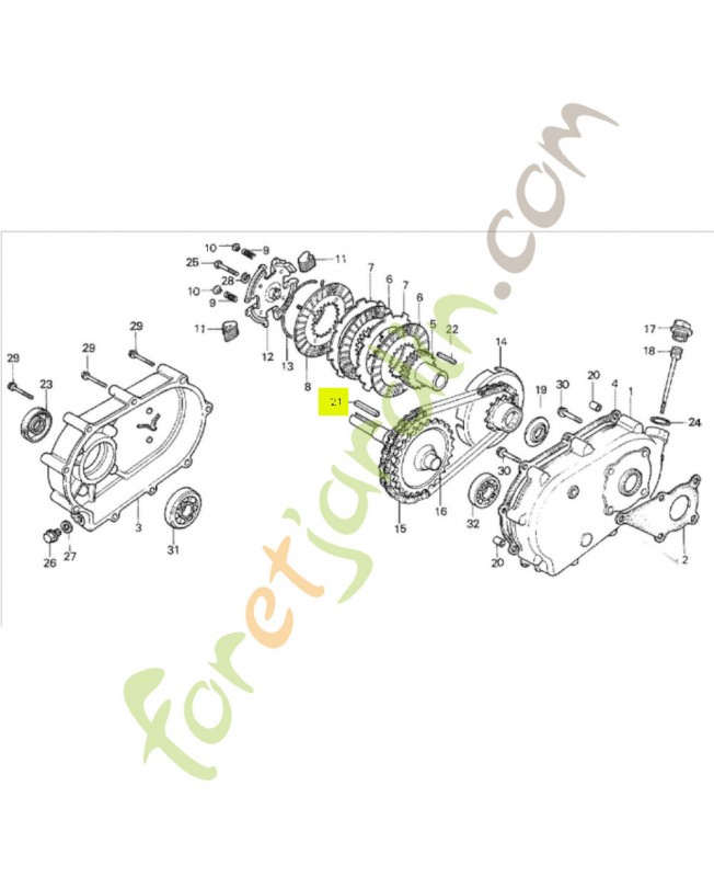 Clavette 7x7x33 Honda 90741889810