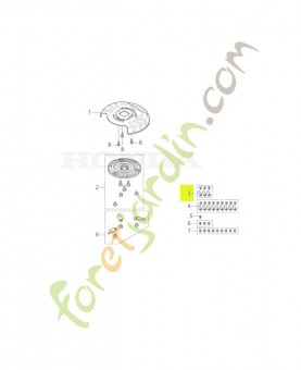 Trousse de lame rotatif réf. Honda 80018Y0E003