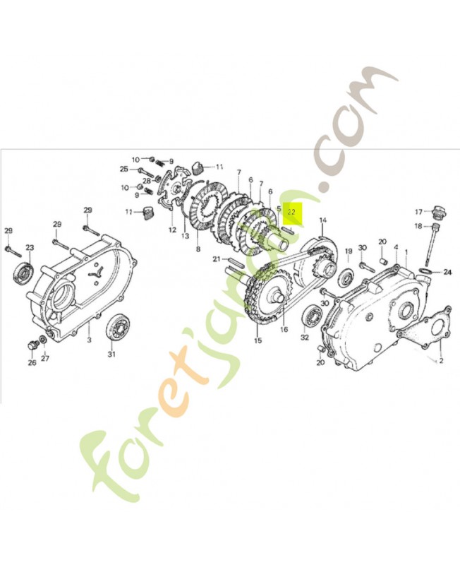 Clavette 5mm Honda 90741883621
