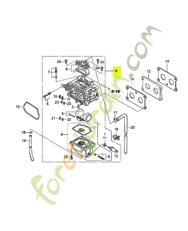 Carburateur (bw02b c) réf. Honda 16100Z0A815