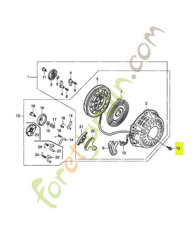 Boulon de bride, 6x10 réf. Honda 90008ZE2003
