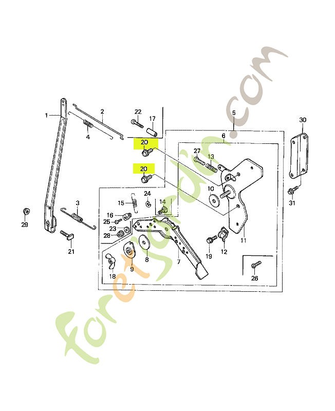 Boulon de bride, 6x12 réf. Honda 90013883000