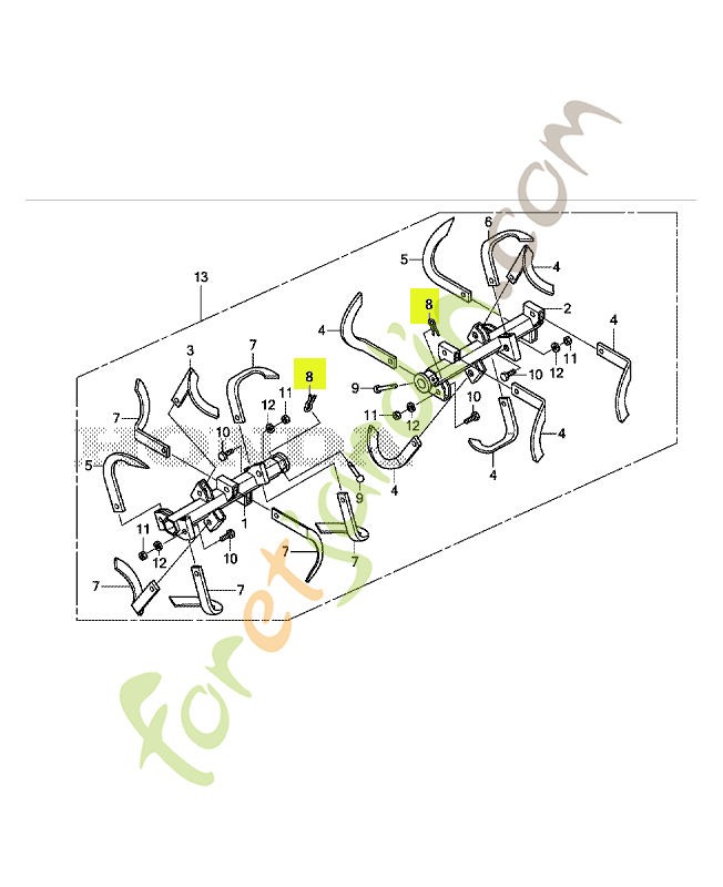 Goupille de blocage, 7mm réf. Honda 90758V42000