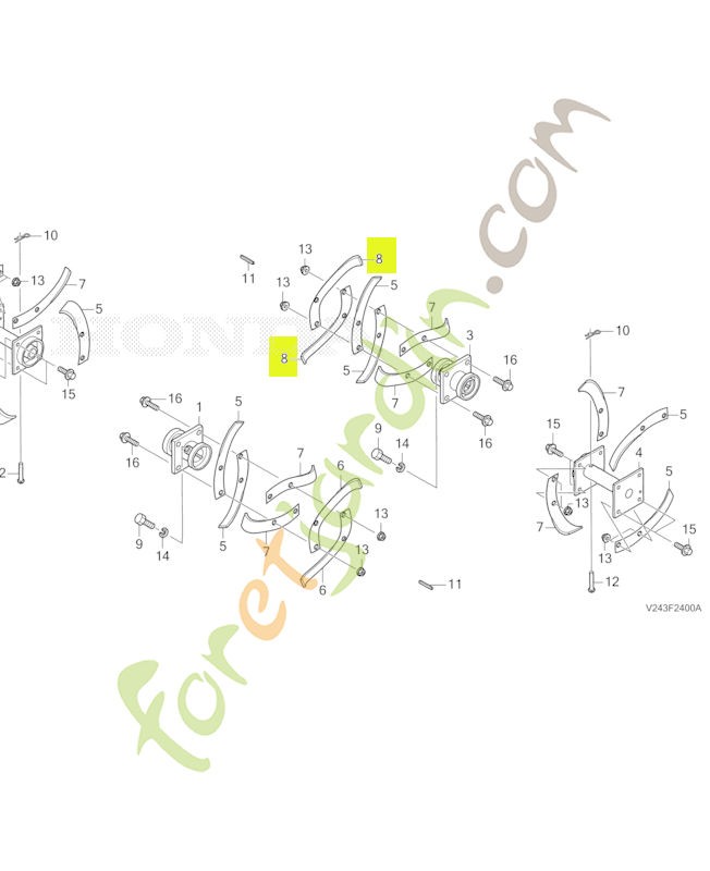 Dent d, rotor réf. Honda 72467V24000