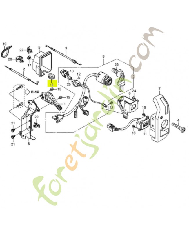 Étai boite de commande Honda 90601Z6L000