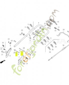 Ressort de réglage de poignée réf. Honda 53367VR8N00