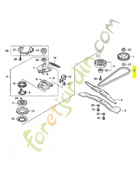 Courroie en v (3l-36.8) réf. Honda 22432VH7A00