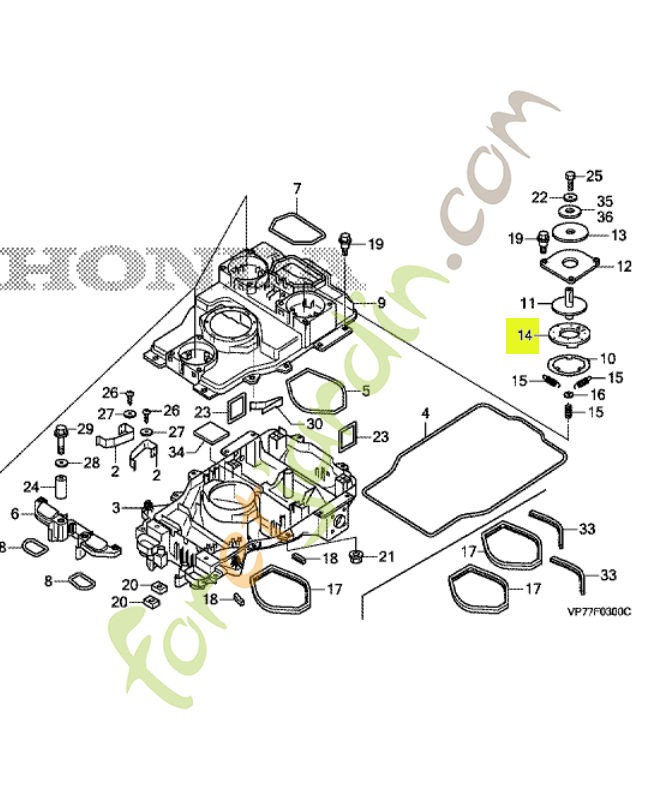 Rondelle, fixation réf. Honda 63202VP7000