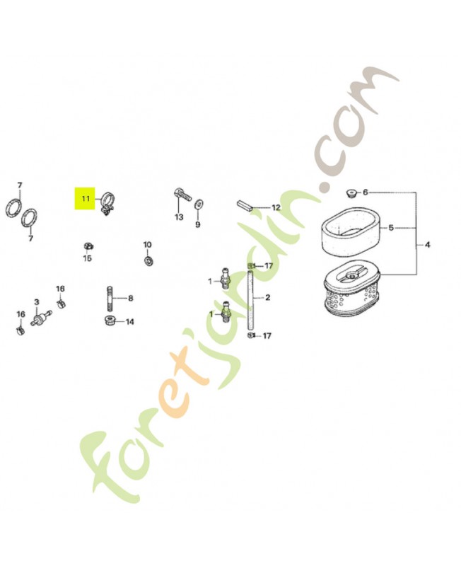 Agrafe de tuyau Honda 90601Z6J003