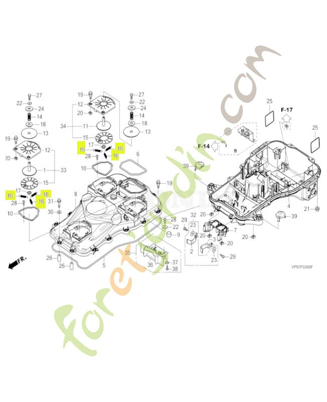 Ressort, montage réf. Honda 63203VP9000