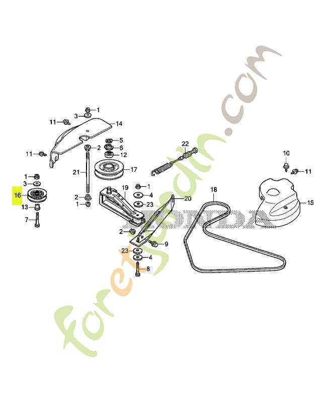 Poulie de galet-tendeur réf. Honda 76195VK1F01