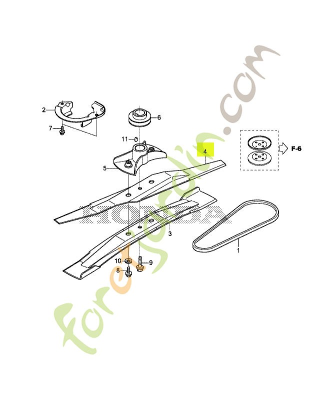 Lame, tournante supérieur réf. Honda 72531VR8M00