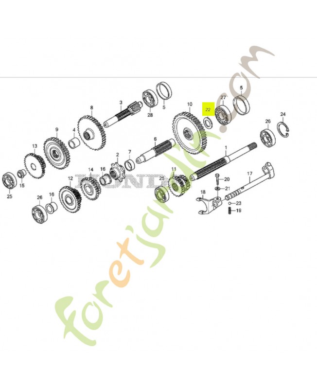 Rondelle 17mm réf. Honda 90506V42000