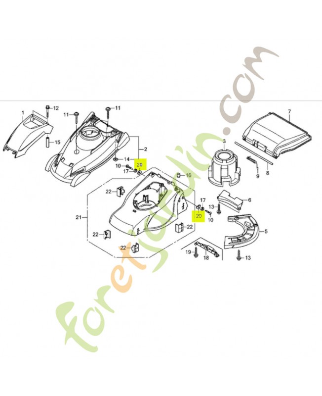 Rondelle appui poignée réf. Honda 90504VP5003